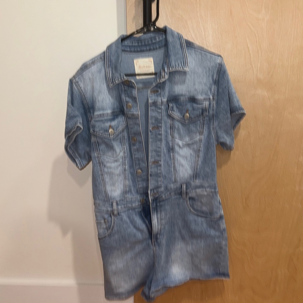 Altar'd State Blue Denim Romper